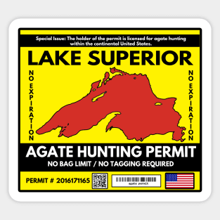 Lake Superior Agate Hunter Permit Sticker